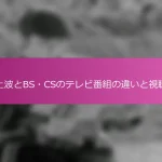 地上波とBS・CSのテレビ番組の違いと視聴率