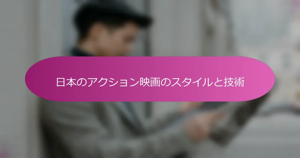 日本のアクション映画のスタイルと技術