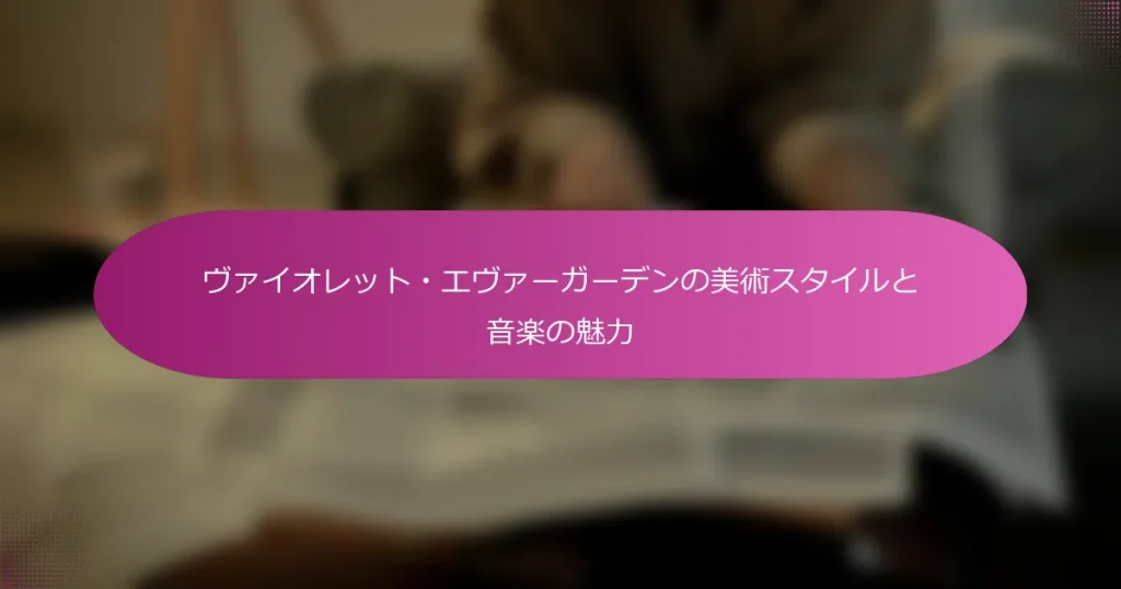 ヴァイオレット・エヴァーガーデンの美術スタイルと音楽の魅力
